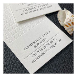 Biglietti da Visita Goffrati Personalizzabili per Colore e Dimensione, Carta Premium, Stampa Offset OEM su Carta Patinata, Cartoncino Personalizzato - Product Image 1