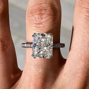 Anello Geometrico Quadrato dal Look Trasparente, Elegante Stile Estivo per Matrimoni, Gioielli alla Moda per Donne - Product Image 6