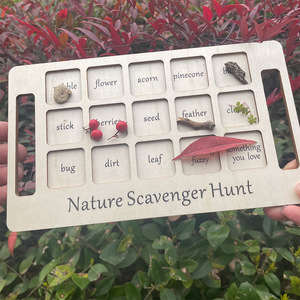 Nature <span class=keywords><strong>Hunt</strong></span> Board Montessori <span class=keywords><strong>Scavenger</strong></span> <span class=keywords><strong>Hunt</strong></span> Personalizado Nature <span class=keywords><strong>Scavenger</strong></span> <span class=keywords><strong>Hunt</strong></span> Tray Outdoor <span class=keywords><strong>Scavenger</strong></span> Game Forest School - Product Image 5