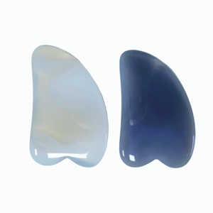 Plaque de massage Gua Sha en agate à bandes en V pour sculpter le visage et la ligne de la mâchoire, soulager la raideur du cou, massage de beauté quotidien - Product Image 5
