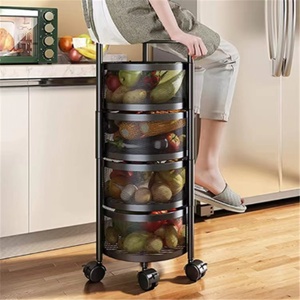 Estantes giratorios circulares de 4 capas para el baño, estantes de almacenamiento de 4 niveles para verduras, frutas y aperitivos - Product Image 3