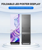 شاشة عرض LED قابلة للطي جديدة P1.5 P3.91 للمعارض، عالية الجودة، مقاومة للماء IP65، سطوع 800 شمعة، للاستخدام الداخلي والخارجي