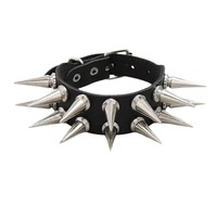 Bracelet en cuir à double rangée de clous, style punk européen et américain, personnalisé, tendance, pour homme