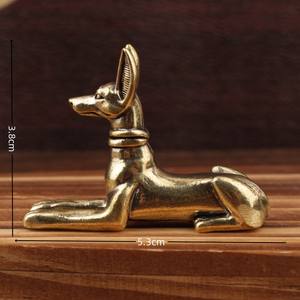 1 pezzo in ottone Vintage egitto faraone Hound statua, squisito pezzo di <span class=keywords><strong>arte</strong></span> decorativa per la casa, ufficio, ideale per gli scaffali - Product Image 3