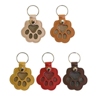 Porte-clés commémoratif pour poils d'animaux, pendentif en cuir PU en forme de patte, souvenir pour poils de chien ou de chat, cadeau pour les propriétaires d'animaux