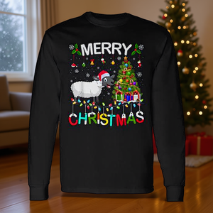 Merry <b>Christmas</b> <b>Sheep</b> Lover Xmas Long Sleeve T-Shirt - Product Image 3