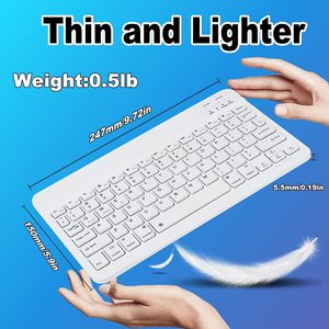 Đầy Màu sắc 78 phím xách tay Slim có thể sạc lại tùy chỉnh Clavier ET souris Sans Fil UK Bàn phím không dây và chuột - Product Image 4