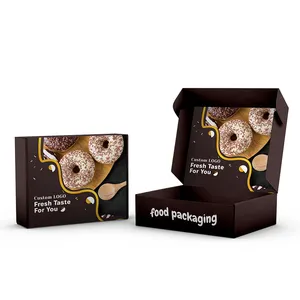 Eko geri kazanılabilir soya mürekkep çörek çörek gıda ambalaj çikolata hediye kutuları için özel katlanabilir Mochinut ambalaj kutusu