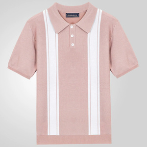 Nouvelle mode hommes pour polos respirant tricoté sweat-shirt T-Shirt court longueur deux couleurs combinaison pas cher - Product Image 4