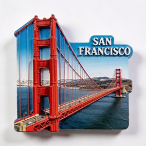 Aimants de réfrigérateur personnalisés en métal de <span class=keywords><strong>la</strong></span> Golden Gate Bridge, directement de l'usine, pour souvenirs de voyage de <span class=keywords><strong>la</strong></span> ville de San Francisco - Product Image 1