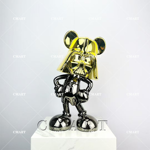 Statuette décorative <span class=keywords><strong>Mickey</strong></span> Love <span class=keywords><strong>de</strong></span> 40 cm, modèle en résine, artisanat <span class=keywords><strong>de</strong></span> dessin animé, décoration d'intérieur, finition chromée brillante et colorée pour sculpture artistique - Product Image 6