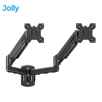 Support mural pour deux moniteurs Max 32 pouces, entièrement réglable, bras double pour moniteur