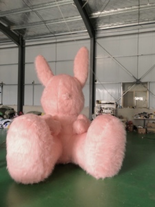 Dekorasi Tiup Indoor Outdoor Acara Promosi Kelinci Raksasa Tiup Boneka Bulu Kelinci untuk Aktivitas DLGZG - Product Image 3