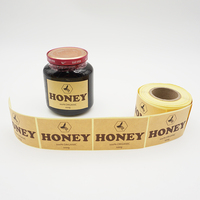Impression d'étiquettes autocollantes personnalisées pour pots de miel en forme de logo, pour nid d'abeilles