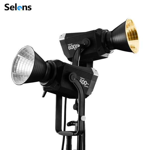 Selens 600W Bi-color COB Spotlight LED Video Studio Monolight with Bowens Mount for Professional Film Photography Lighting