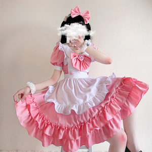 Lolita-disfraz de princesa japonesa para adolescentes, vestidos de princesa, estilo Harajuku, vestidos para Halloween, color rosa, <span class=keywords><strong>2022</strong></span> - Product Image 2