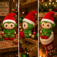 Peluche ultra douce Kawaii de Noël, elfe en peluche avec chapeau à clochettes pour la décoration de la maison et les cadeaux de Noël