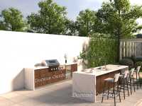 Comptoir de cuisine extérieur modulaire multifonction personnalisé pour la construction d'espaces de loisirs privés (patio et jardin)