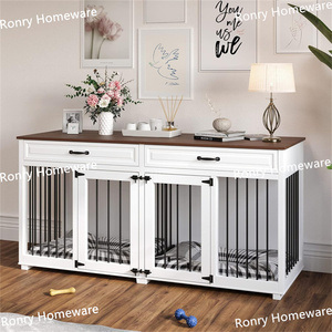 Cama Moderna y Resistente de Madera para Perros, Mueble para Apartamento o Dormitorio, para Perros Medianos o 2 Mascotas Pequeñas - Product Image 4