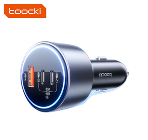 Toocki 200W alliage d'aluminium Super voiture charge rapide trois ports PD 3.0 chargeur pour Iphones Ipads ordinateurs <span class=keywords><strong>portables</strong></span> 5V/3A sortie - Product Image 1