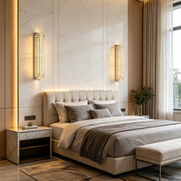 Applique murale LED décorative en cristal de luxe moderne pour hôtel, villa, chambre, salon, escalier, entrée