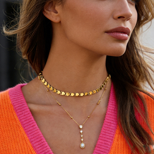 สร้อยคอสแตนเลสสตีลแบบฟิกาโร่ขนาด 6 มม. สร้อยคอแบบหนาสำหรับใส่ซ้อนกัน กันน้ำ - Product Image 2