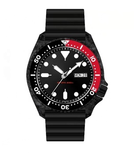 Unisex Dive <span class=keywords><strong>Skx</strong></span> Dial Automático NH36 Movimiento Reloj Personalizado Cerámica Fibra de Carbono Lujo Bisel Cuero Banda de Goma Material para Hombres - Product Image 1