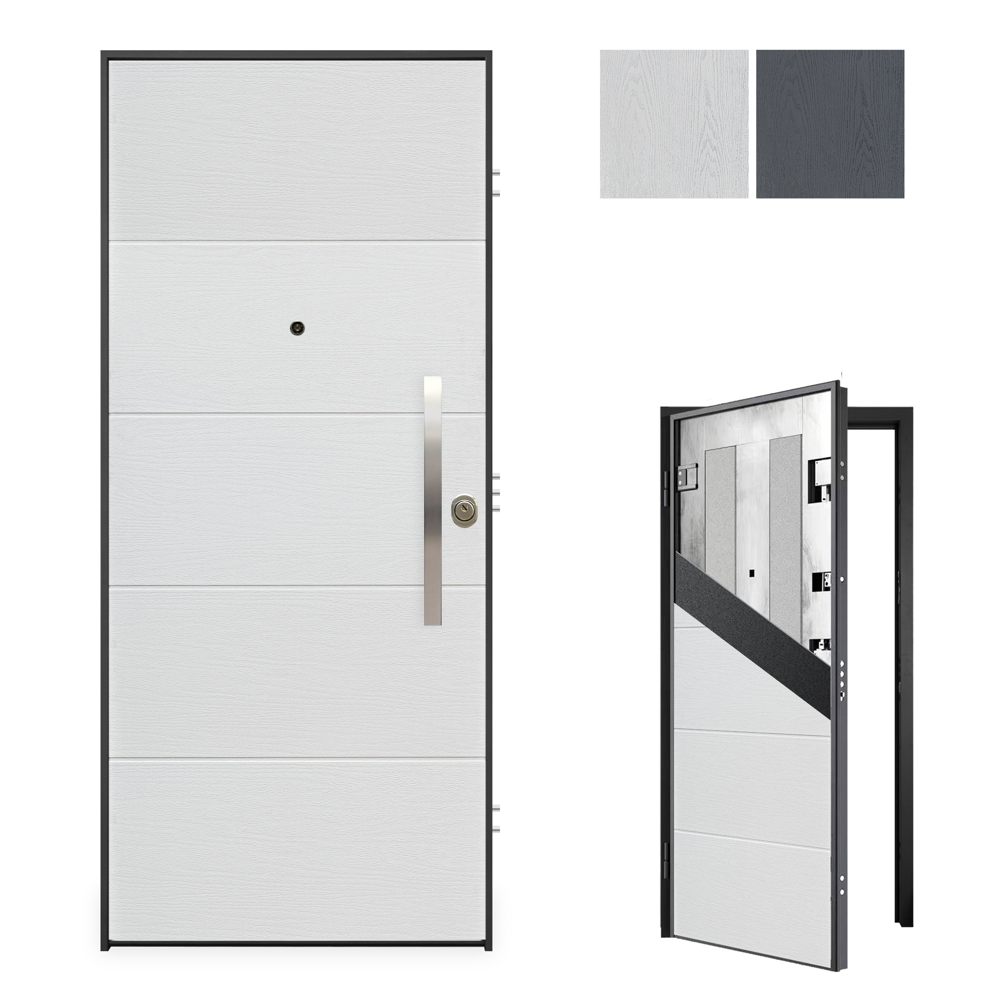 Int: White, Ext:White/Grey/Walnut/Green