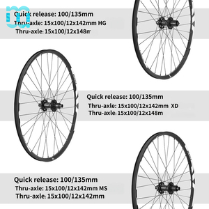Jeu de roues de vélo SeeMore à dégagement rapide/axe traversant, 27,5 pouces, <span class=keywords><strong>VTT</strong></span>/XC/AM, jantes en alliage d'aluminium, 32 trous, moyeu <span class=keywords><strong>pour</strong></span> frein à disque - Product Image 6