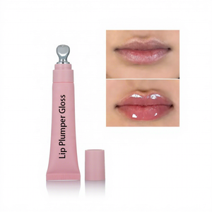 Applicateur métallique de récipient à presser rose Acide hyaluronique Brillant à lèvres plus dodu Marque privée - Product Image 1