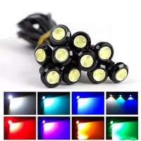 Luces LED de Conducción Diurna para Automóvil, Ojo de Águila, 12V, Impermeables, 9W, 18mm, 23mm, Blancas