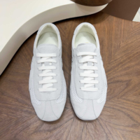 Chaussures de sport rétro pour hommes de haute qualité, style designer, en cuir véritable, doublure en mesh, légères, confortables, antidérapantes