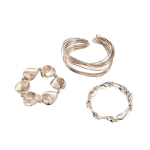 Juego de pulsera de cuentas onduladas de estilo punk americano europeo, especialmente diseñado para niñas, con líneas entrelazadas de múltiples capas - Product Image 5