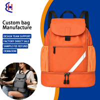 Sac à dos de sport imperméable avec cordon de serrage et doublure en polyester - Portable et durable pour les voyages, la natation, le fitness, le basketball
