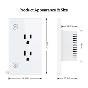Enchufe de Pared Inteligente WiFi de <span class=keywords><strong>2</strong></span> Canales con Panel de Vidrio de Rendimiento Confiable 2026, Versión Exclusiva para EE. UU., con Asistencia por Voz Tuya PST-SM-PW801 - Product Image 6