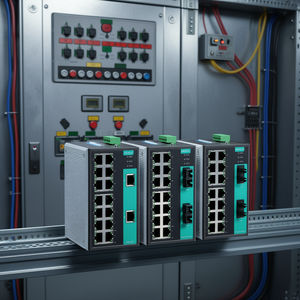 Commutateur Ethernet industriel non géré Moxa EDS-316 sur rail DIN, 16 ports - Product Image 3