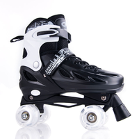 Patins à roulettes d'extérieur réglables de haute qualité avec roulements ABEC-7, conception durable à double rangée de 4 roues pour enfants et adultes