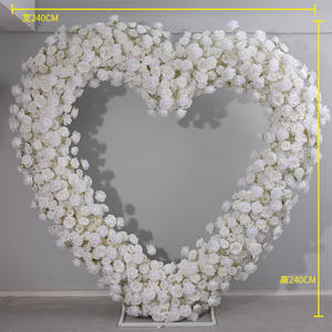 2,4 m Pure Rose White Heart Flower Propuesta Diseño del sitio Flower Ball Decoración de la boda Flores de simulación - Product Image 6