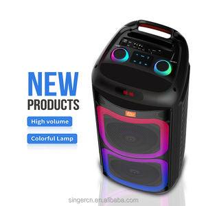 Theatre Portable Mini 8-Inch Dual Horn TWS Subwoofer lampu cincin RGB Mic bertenaga baterai Home theater BT komputer terbaru - Product Image 4