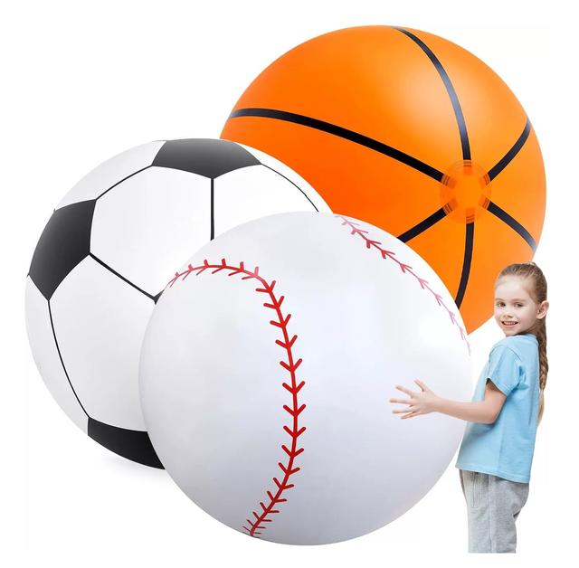 Inflatable Beach Soccer Ball PVC Colorful Giant Ball Outdoor Toy for Kids Kindergarten Play