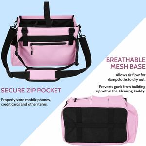 Hot Sales Multifunctional Modern Oxford Fabric Foldable Cleaning Organizer Bag Pink Garden <b>Tool</b> <b>Storage</b> Housekeeping Wearable - Product Image 2