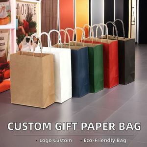 Bolsa de Regalo Portátil Desechable de Papel Kraft Personalizable, Diseño de Piel de Vaca Blanca con Impresión de Logotipo para Uso en Tiendas, Venta al por Mayor Disponible - Product Image 3