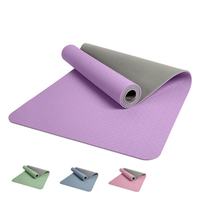 Tapete de Yoga de TPE Grueso de Doble Capa, Antideslizante, Resistente a Impactos, Aislante Acústico, Silencioso, Ecológico, para Ejercicio en Casa
