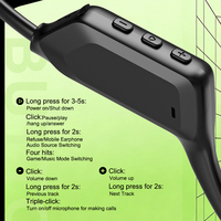 Écouteurs à conduction osseuse AOC Bluetooth 5.4, écouteurs sportifs sans fil à oreille ouverte, OEM ODM, logo personnalisé, vente en gros, dropshipping
