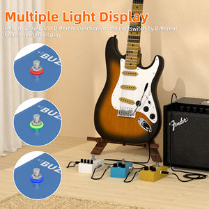 Pédale de guitare 3PDT avec interrupteur à pédale à <span class=keywords><strong>anneau</strong></span> LED, interrupteur à verrouillage à 9 broches, type de borne à souder - Product Image 4