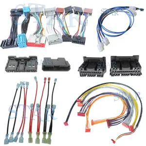 Otomotif 24Pin Stereo Radio RCA Kabel Audio Kabel Harness Plug Pilih Auto Audio Speaker Aksesori Audio Mobil