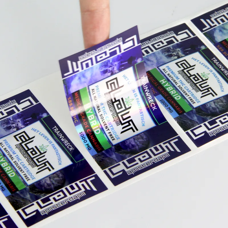 Custom Waterproof Holographic Logo Sticker Printing Custom Die Cut Laser Hologram Stickers