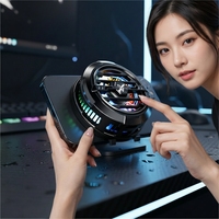 Refroidisseur de téléphone magnétique F27, clip arrière détachable, lumière RGB, refroidissement semi-conducteur, accessoire de jeu mobile