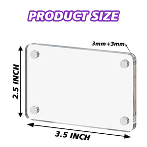 Cadre <span class=keywords><strong>photo</strong></span> magnétique en acrylique N52 pour réfrigérateur, souvenir personnalisé imprimé UV étanche pour la décoration intérieure et les cadeaux promotionnels - Product Image 2