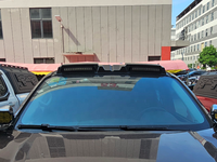 Couverture de toit avant de voiture noire mate avec LED pour Nissan Navara 2014-2020, accessoires automobiles